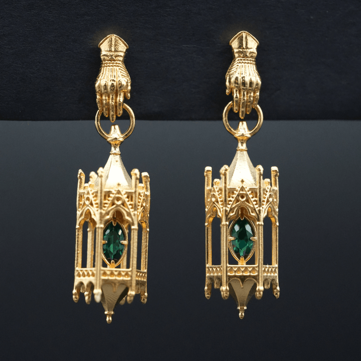 PAYMENT PLAN Knights Lantern Earrings W/ Gauntlet Studs