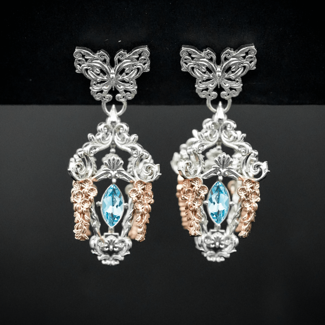 PAYMENT PLAN Wisteria Lantern Earrings (Butterfly Studs)