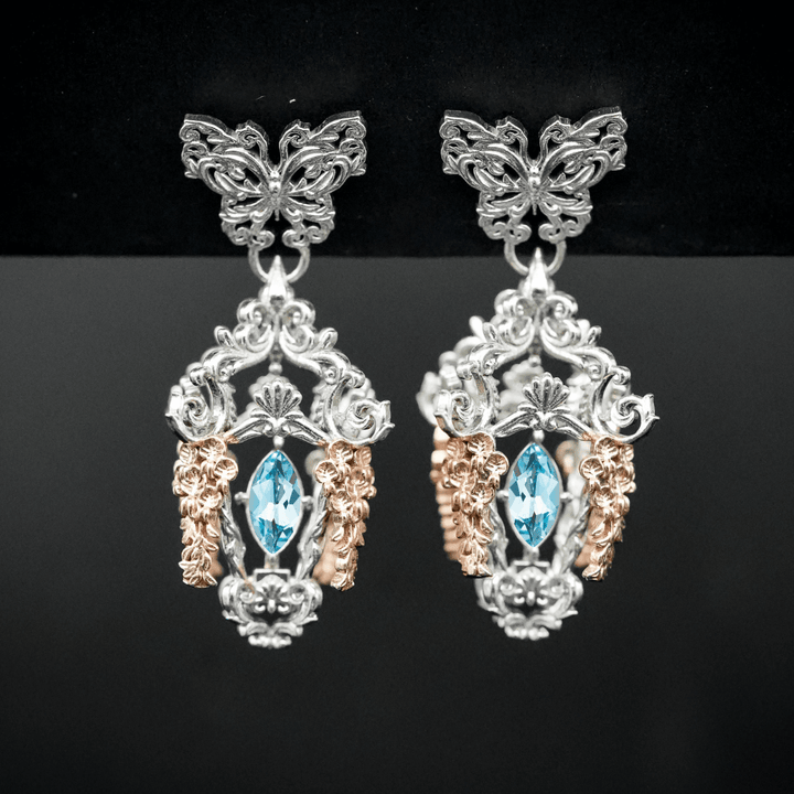 PAYMENT PLAN Wisteria Lantern Earrings (Butterfly Studs)