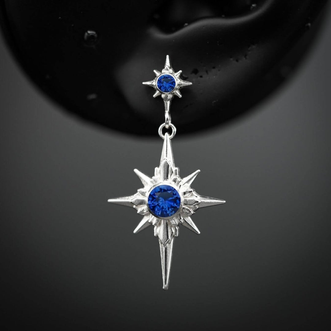 North Star Earrings - Star Studs (With Gemstones) PAYMENT PLAN
