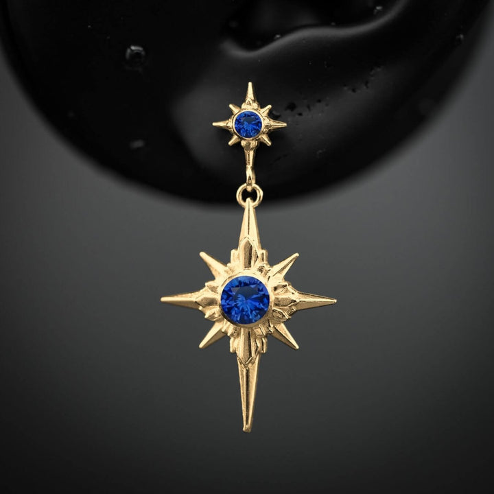 North Star Earrings - Star Studs (With Gemstones) PAYMENT PLAN
