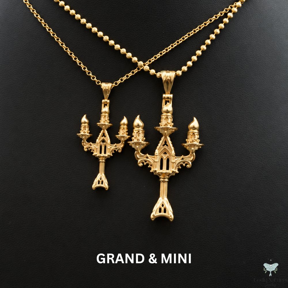 Vesper Candelabra Necklace: Candle Flame