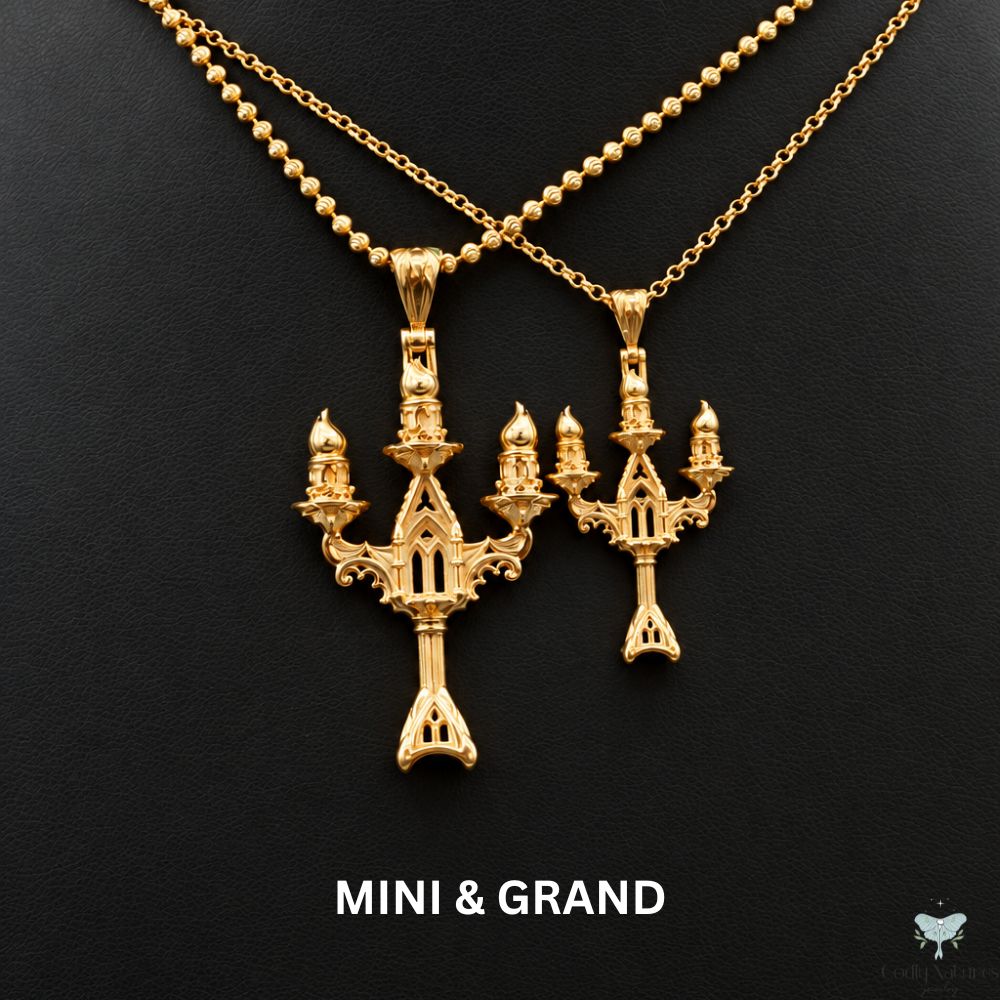 Vesper Candelabra Necklace: Candle Flame