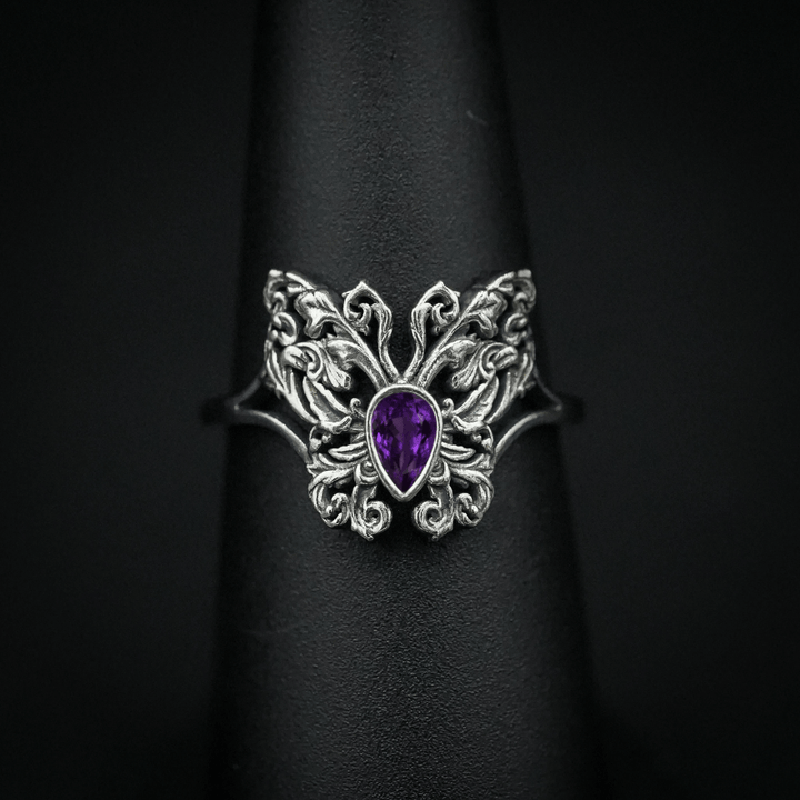 PAYMENT PLAN Amethyst Rococo Butterfly Ring