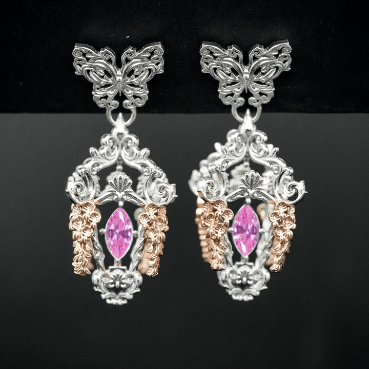 PAYMENT PLAN Wisteria Lantern Earrings (Butterfly Studs)