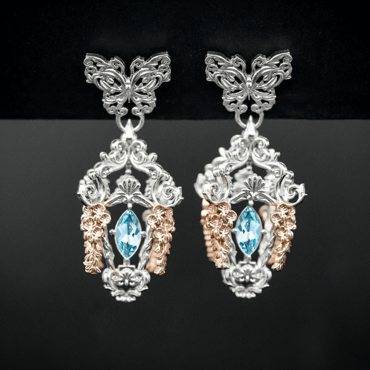 Wisteria Lantern Earrings (Butterfly Studs)