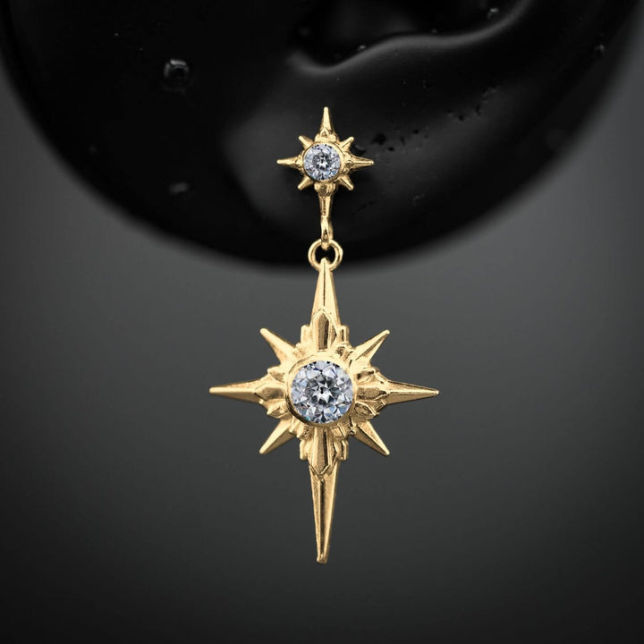 North Star Earrings - Star Studs (With Gemstones) PAYMENT PLAN