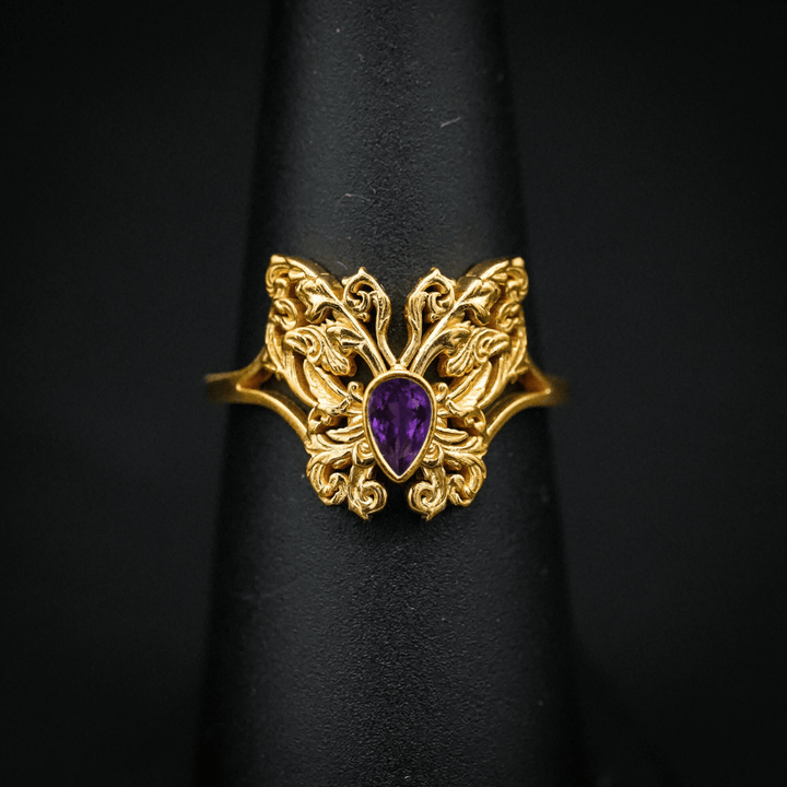 PAYMENT PLAN Amethyst Rococo Butterfly Ring