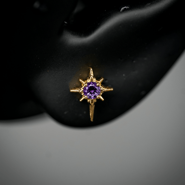 North Star Studs (With Gemstones)