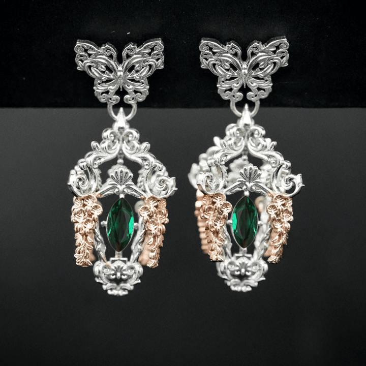 PAYMENT PLAN Wisteria Lantern Earrings (Butterfly Studs)