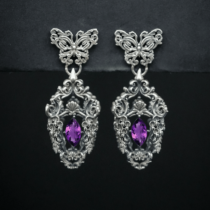 Wisteria Lantern Earrings (Butterfly Studs)