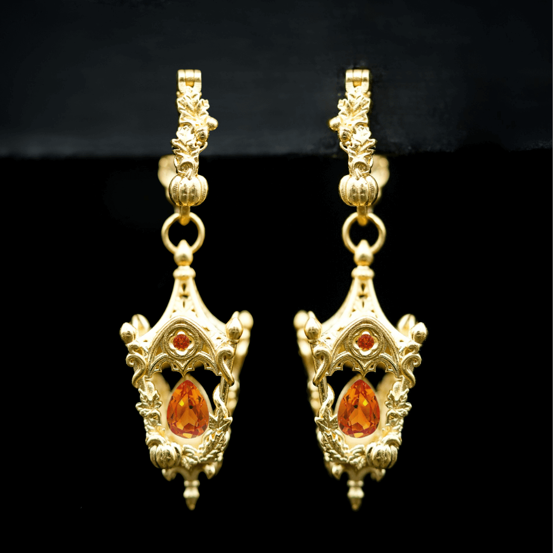 Eternal Lantern Earrings Illuminated Edition (Fall Hoops)