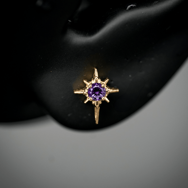 North Star Studs (With Gemstones)