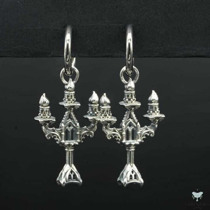 Vesper Candelabra Earrings: Candle Flame