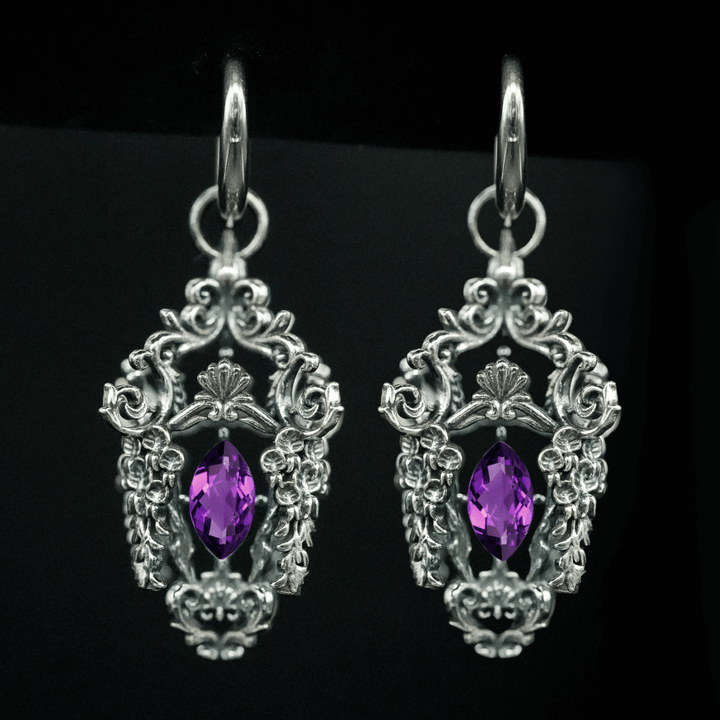 Wisteria Lantern Earrings (Titanium Hoops)