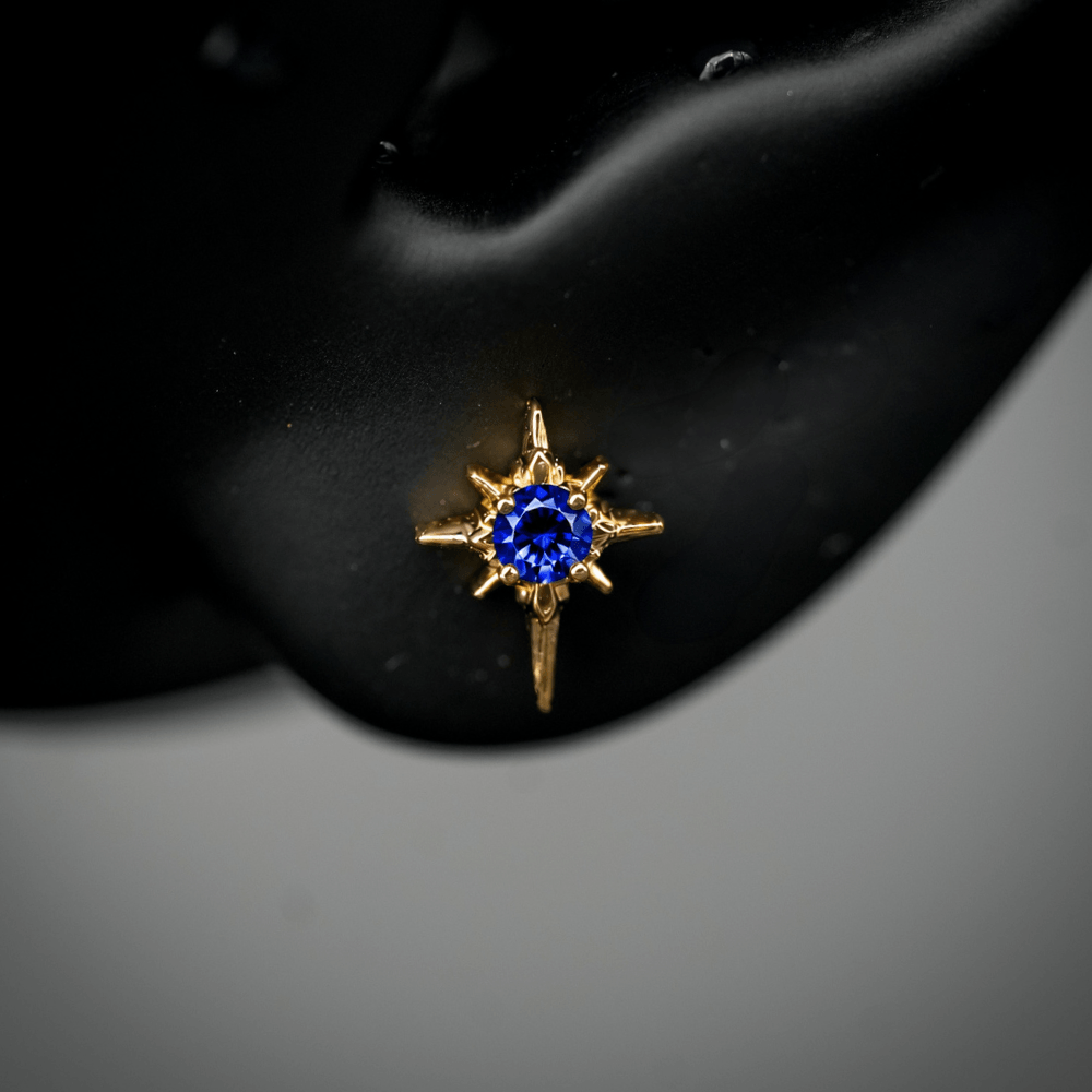 North Star Studs (With Gemstones)