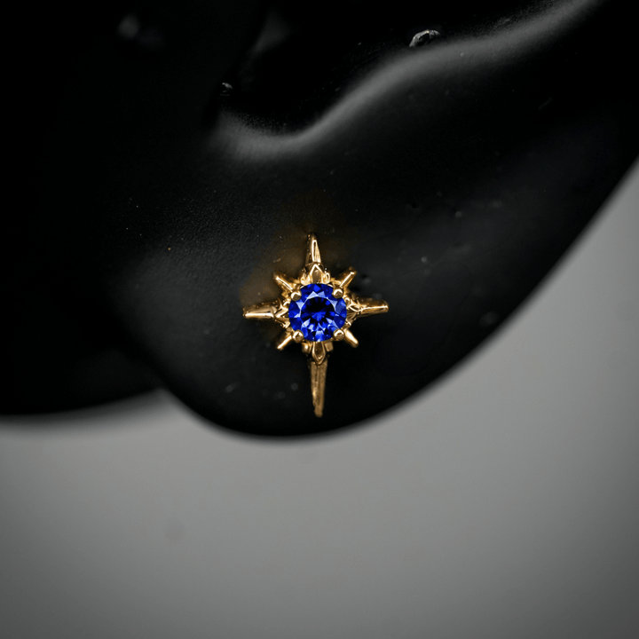 North Star Studs (With Gemstones)