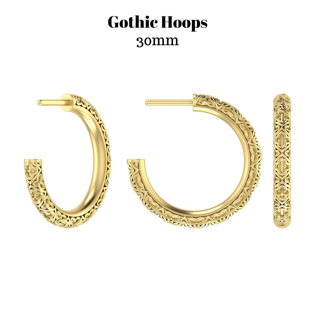 Gothic Hoop Earrings