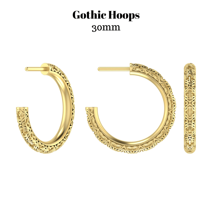 Gothic Hoop Earrings