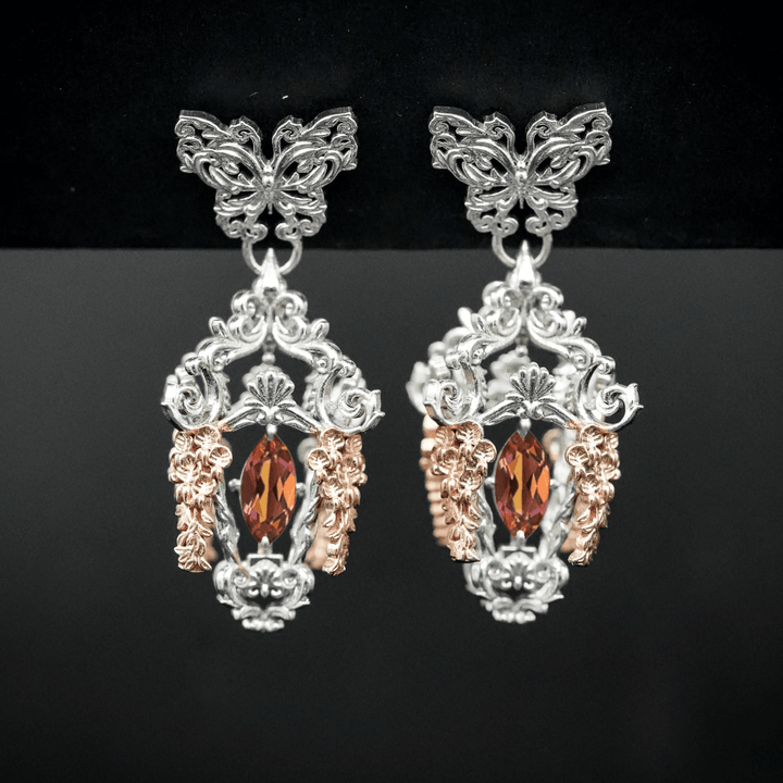PAYMENT PLAN Wisteria Lantern Earrings (Butterfly Studs)