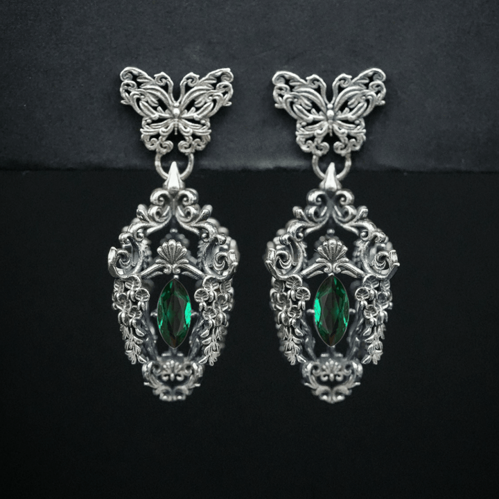 Wisteria Lantern Earrings (Butterfly Studs)