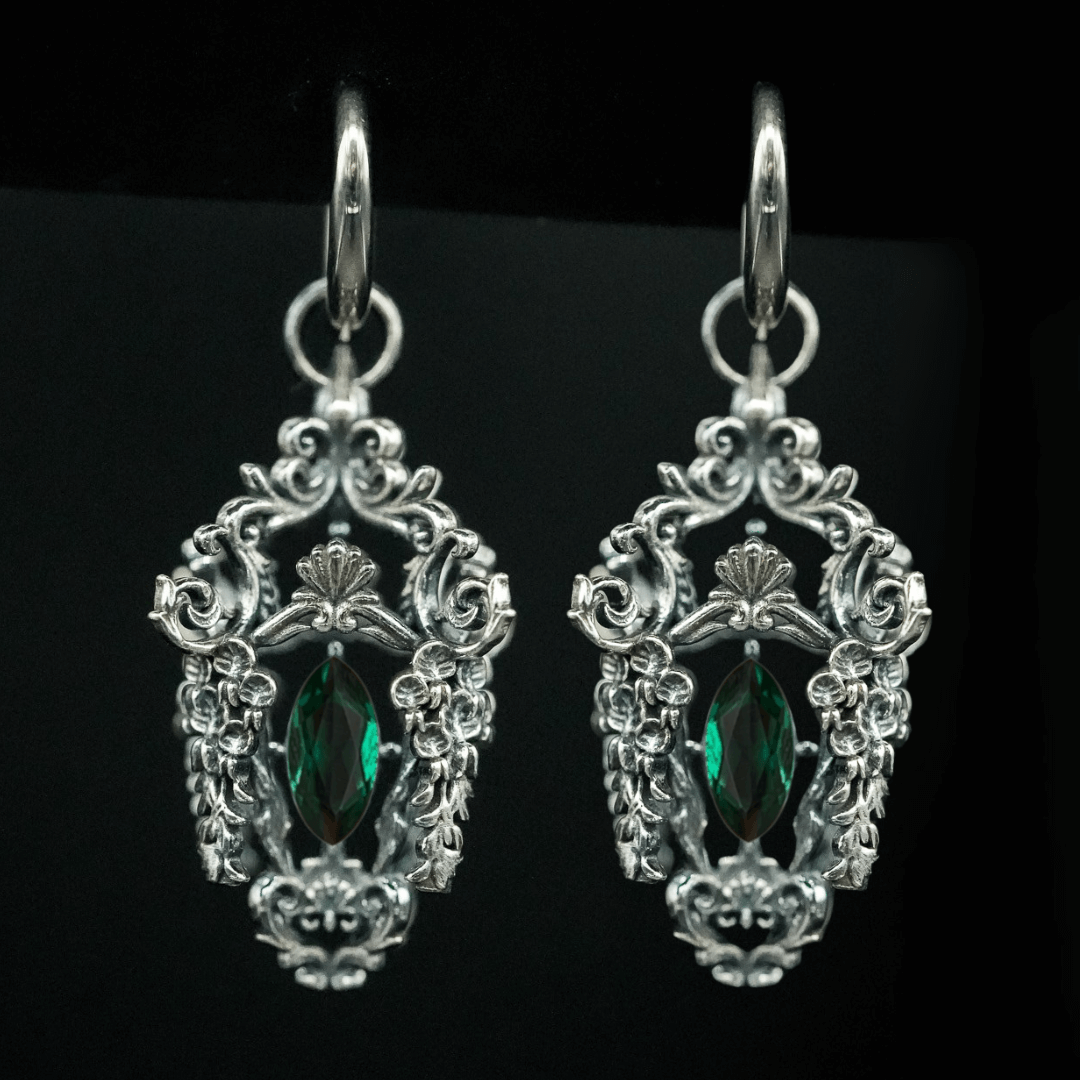 Wisteria Lantern Earrings (Titanium Hoops)