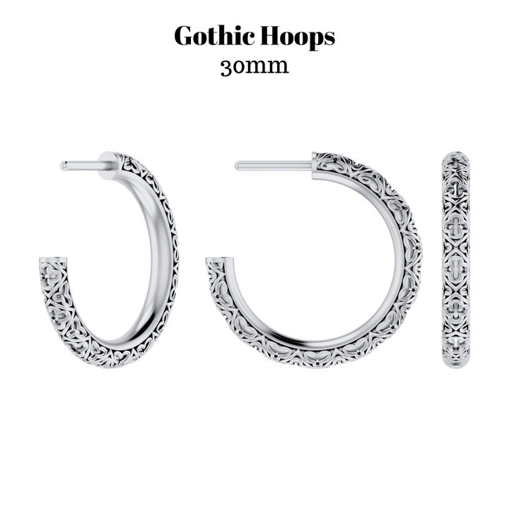 Gothic Hoop Earrings