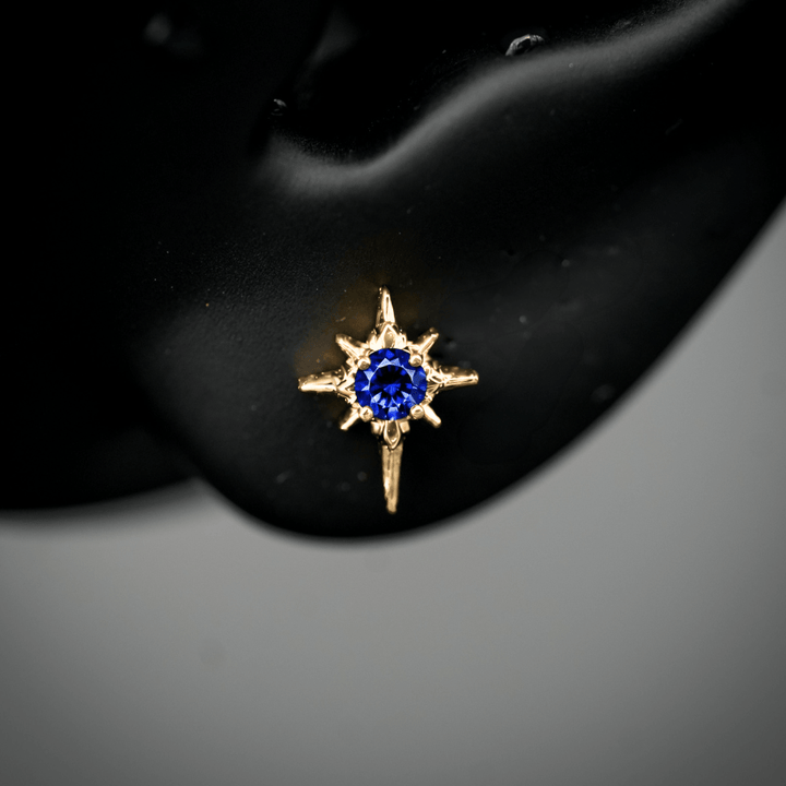 North Star Studs (With Gemstones)