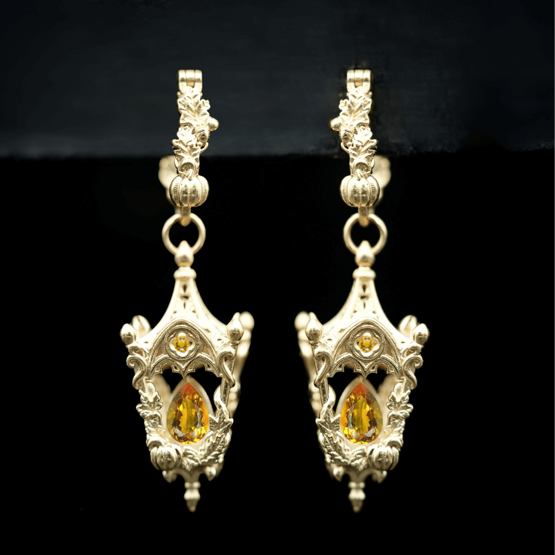 Eternal Lantern Earrings Illuminated Edition (Fall Hoops)