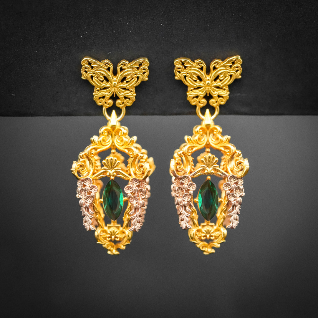 PAYMENT PLAN Wisteria Lantern Earrings (Butterfly Studs)