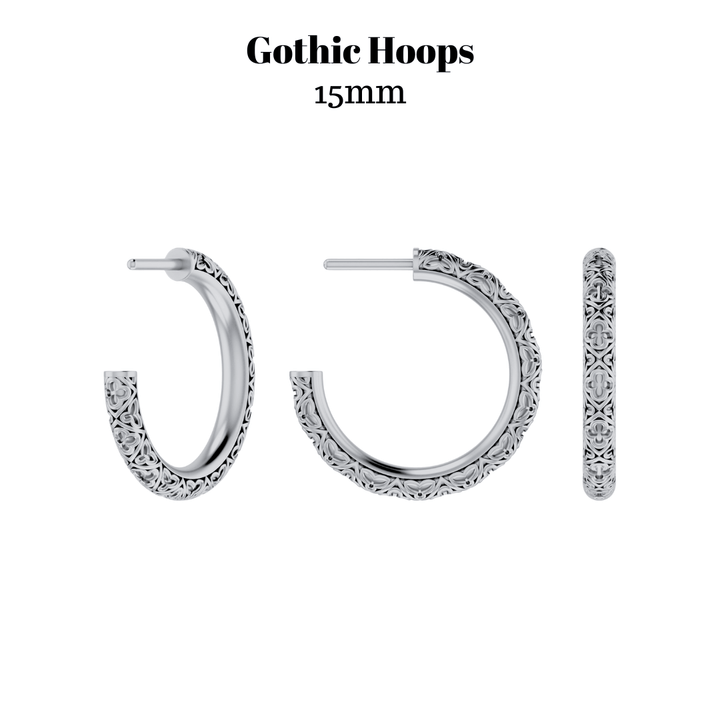 Gothic Hoop Earrings