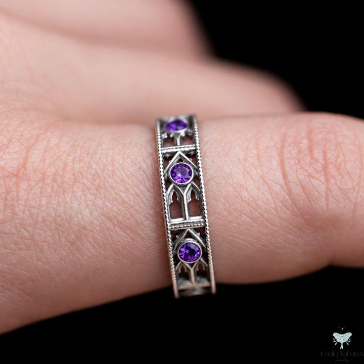 Infinity Band Ring - AMETHYST