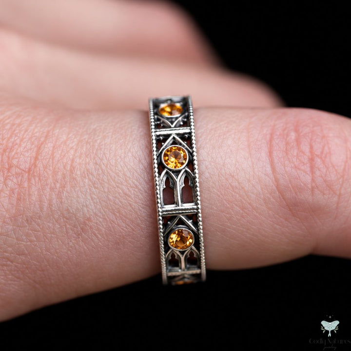 Infinity Band Ring - CITRINE