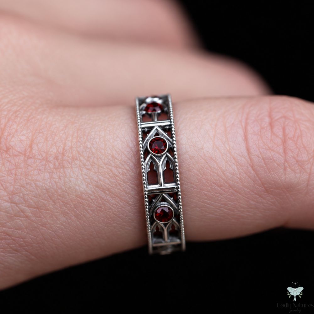 Infinity Band Ring - GARNET
