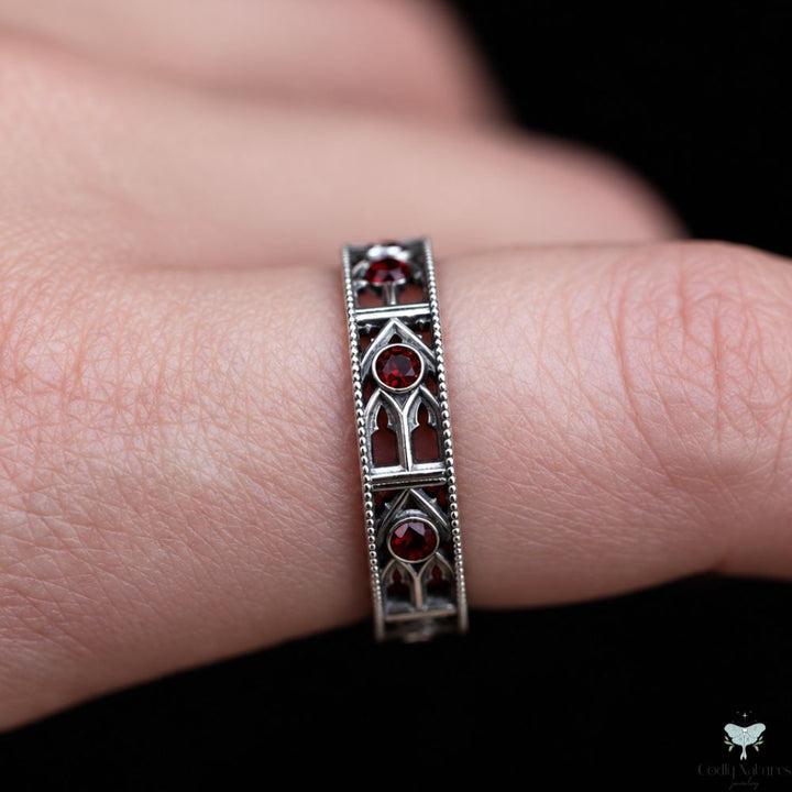 Infinity Band Ring - GARNET