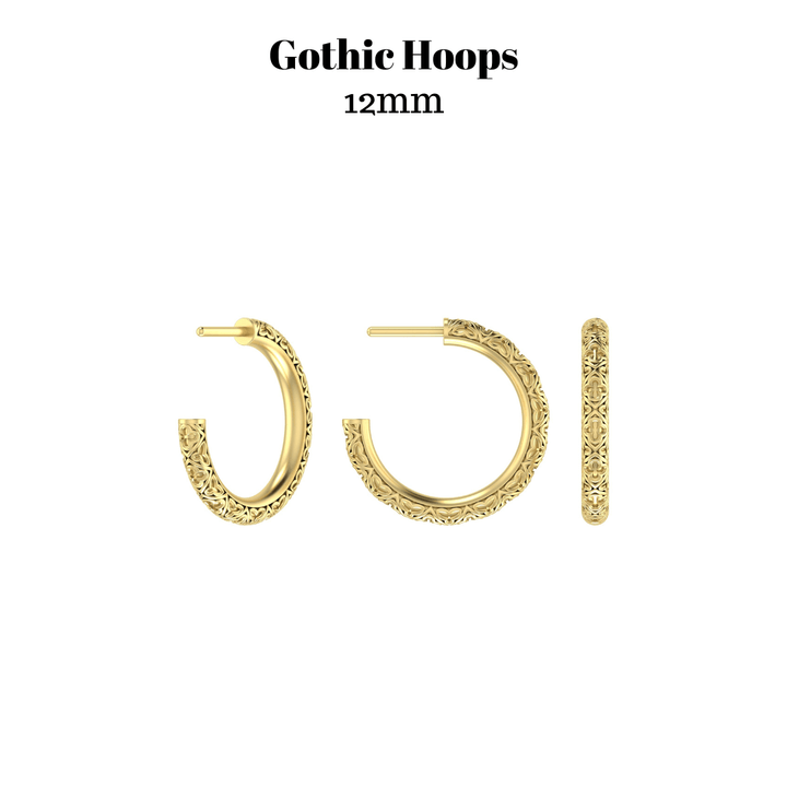 Gothic Hoop Earrings