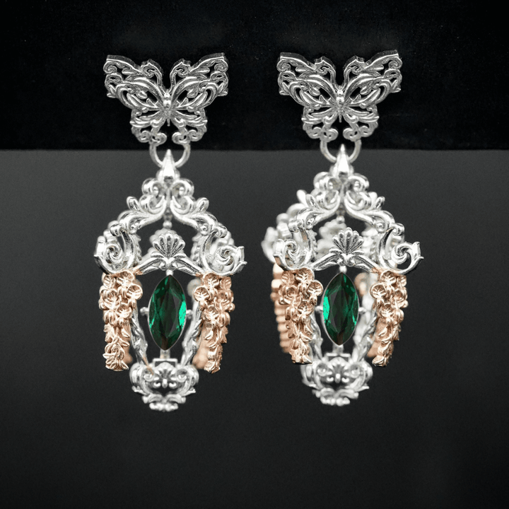 Wisteria Lantern Earrings (Butterfly Studs)