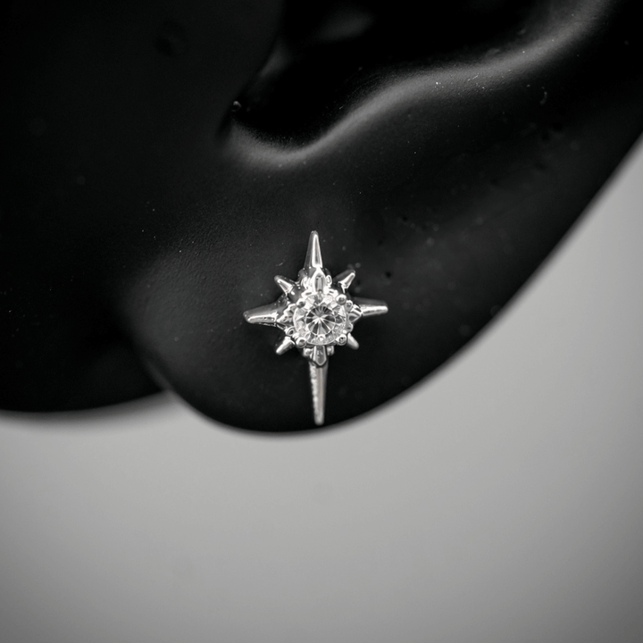 North Star Studs (With Gemstones)