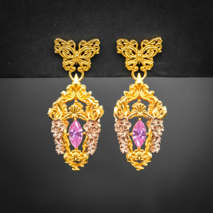 PAYMENT PLAN Wisteria Lantern Earrings (Butterfly Studs)