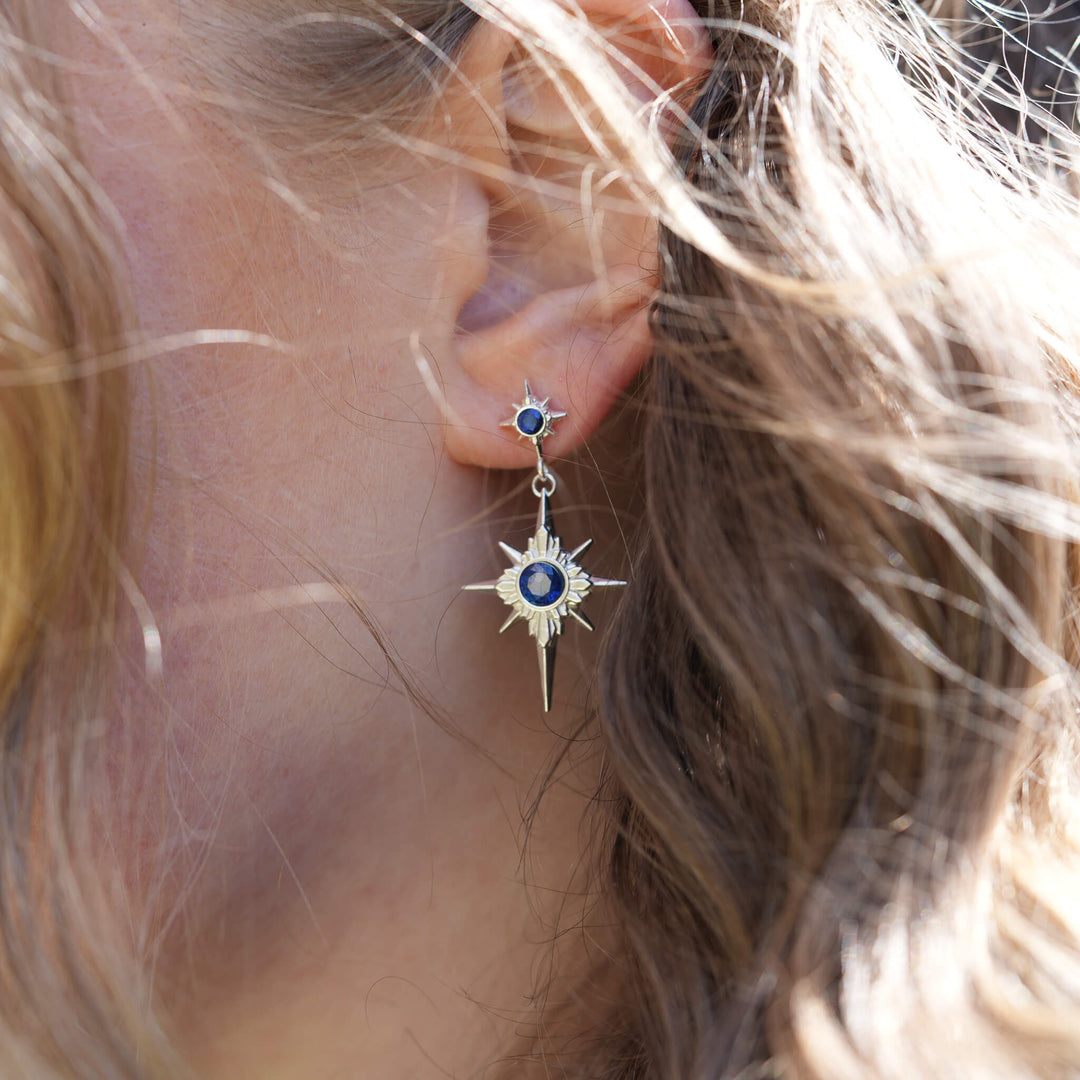 North Star Earrings - Star Studs (With Gemstones) PAYMENT PLAN
