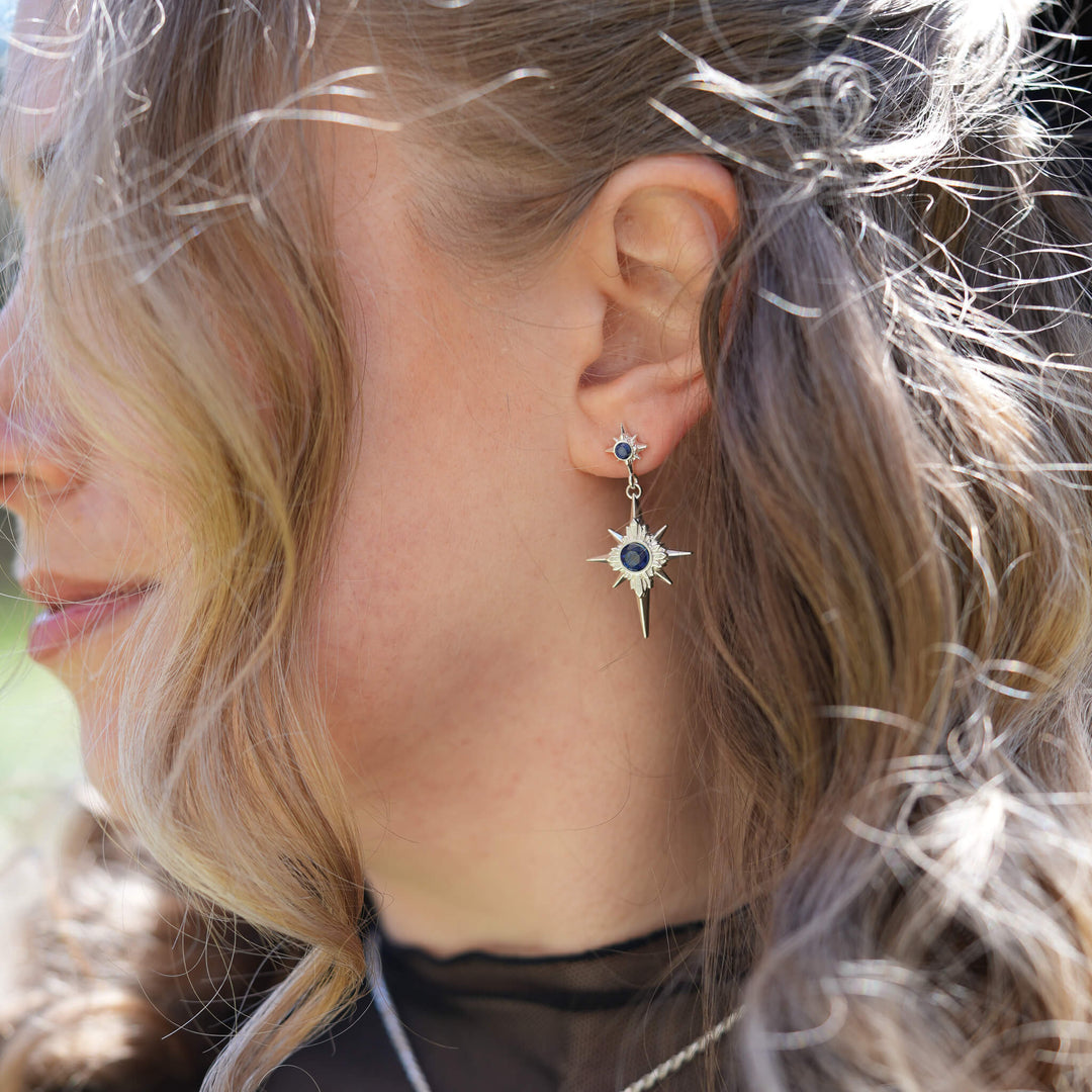 North Star Earrings - Star Studs (With Gemstones) PAYMENT PLAN