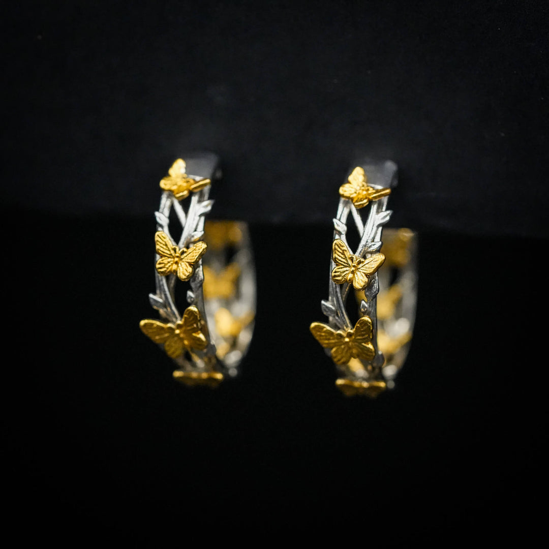 PAYMENT PLAN Butterfly Hoop Earrings