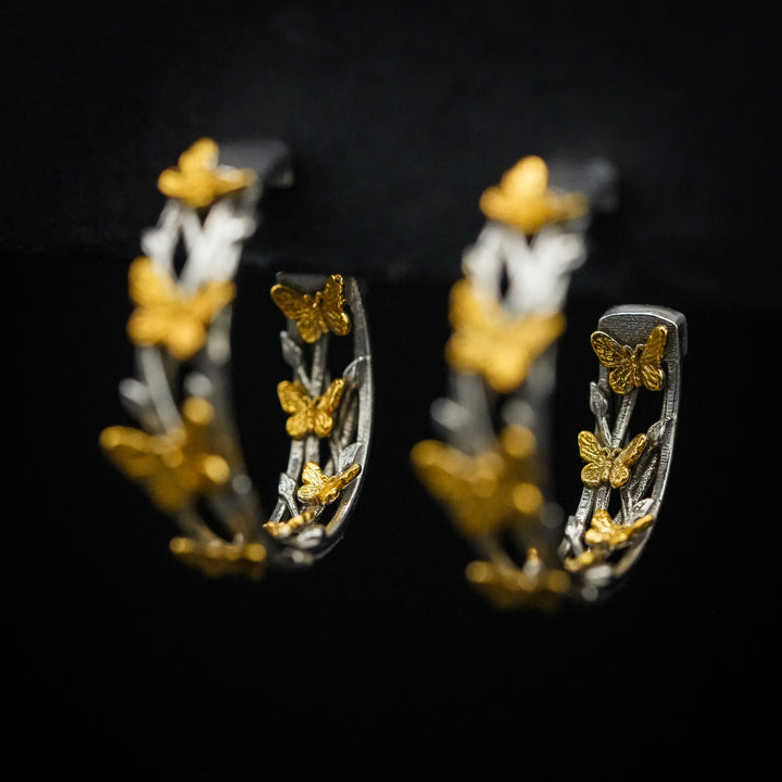 Butterfly Hoop Earrings