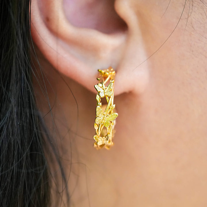 PAYMENT PLAN Butterfly Hoop Earrings