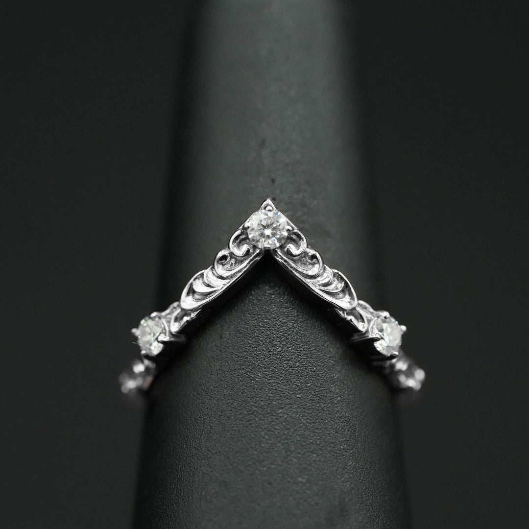 PAYMENT PLAN Moissanite Rococo Wedding Band