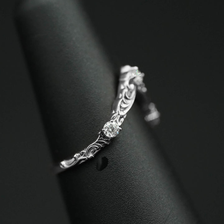 PAYMENT PLAN Moissanite Rococo Wedding Band