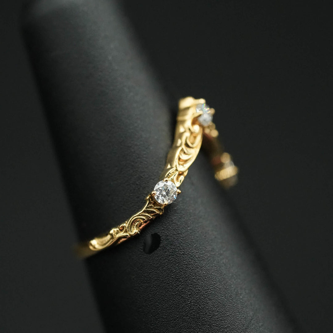 PAYMENT PLAN Moissanite Rococo Wedding Band