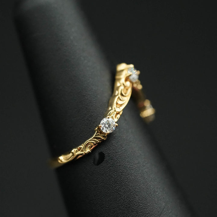 PAYMENT PLAN Moissanite Rococo Wedding Band
