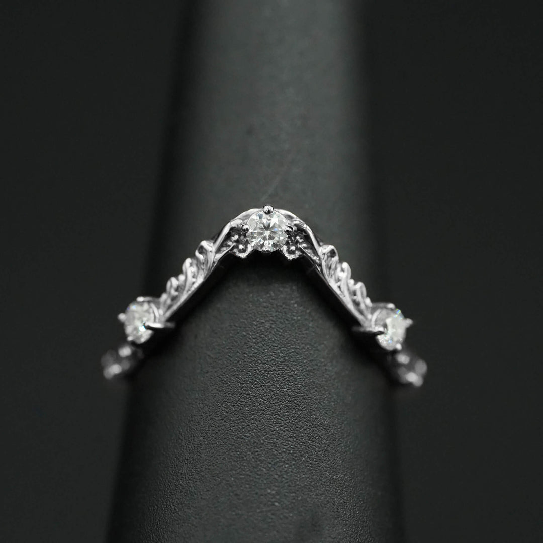 Moissanite Rococo Anniversary Band