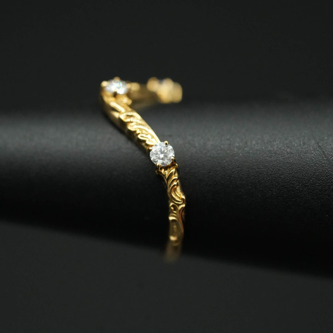 PAYMENT PLAN Moissanite Rococo Wedding Band